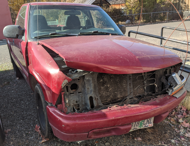 wrecked truck